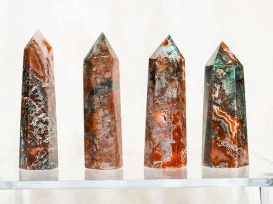 Carnelian & Moss Agate Towers