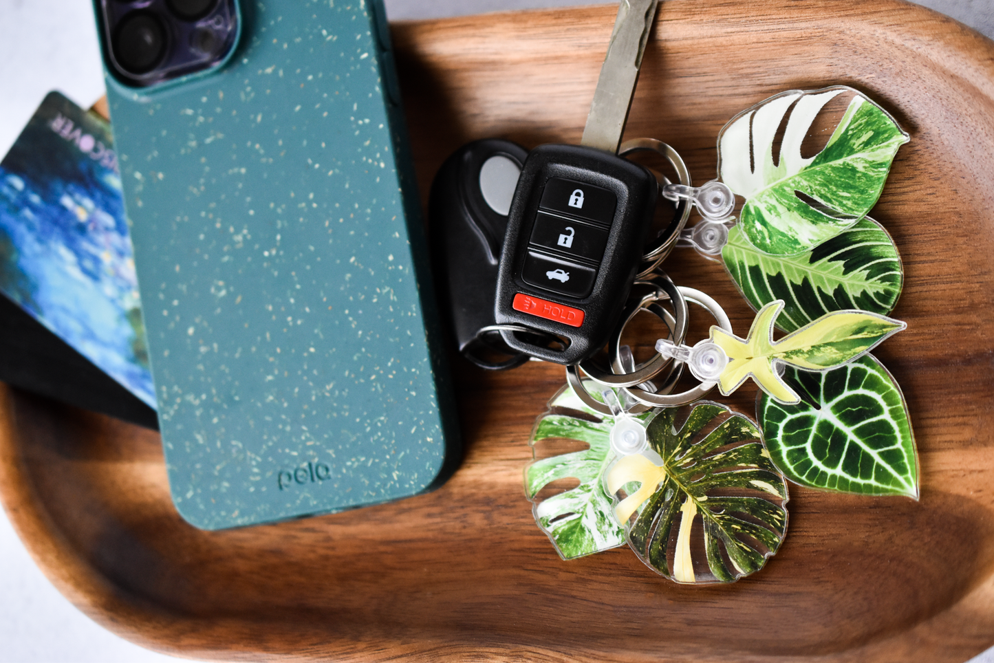 Acrylic Leaf Keychains: Clarinervium