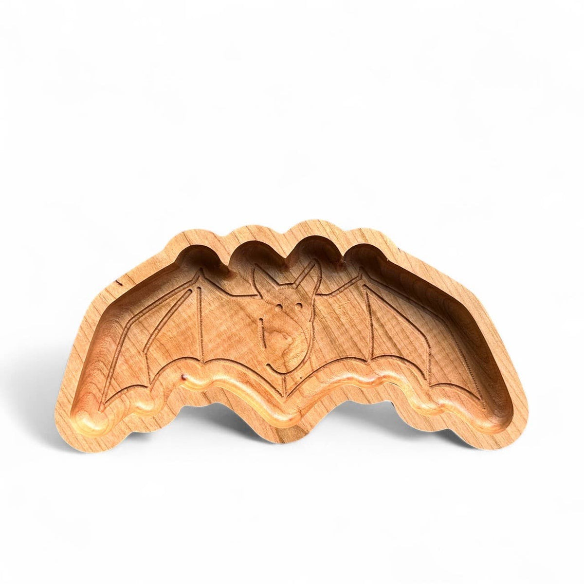 Bat Tray, Wooden Catchall, Gothic Home Decor, Crystal Dish: Black
