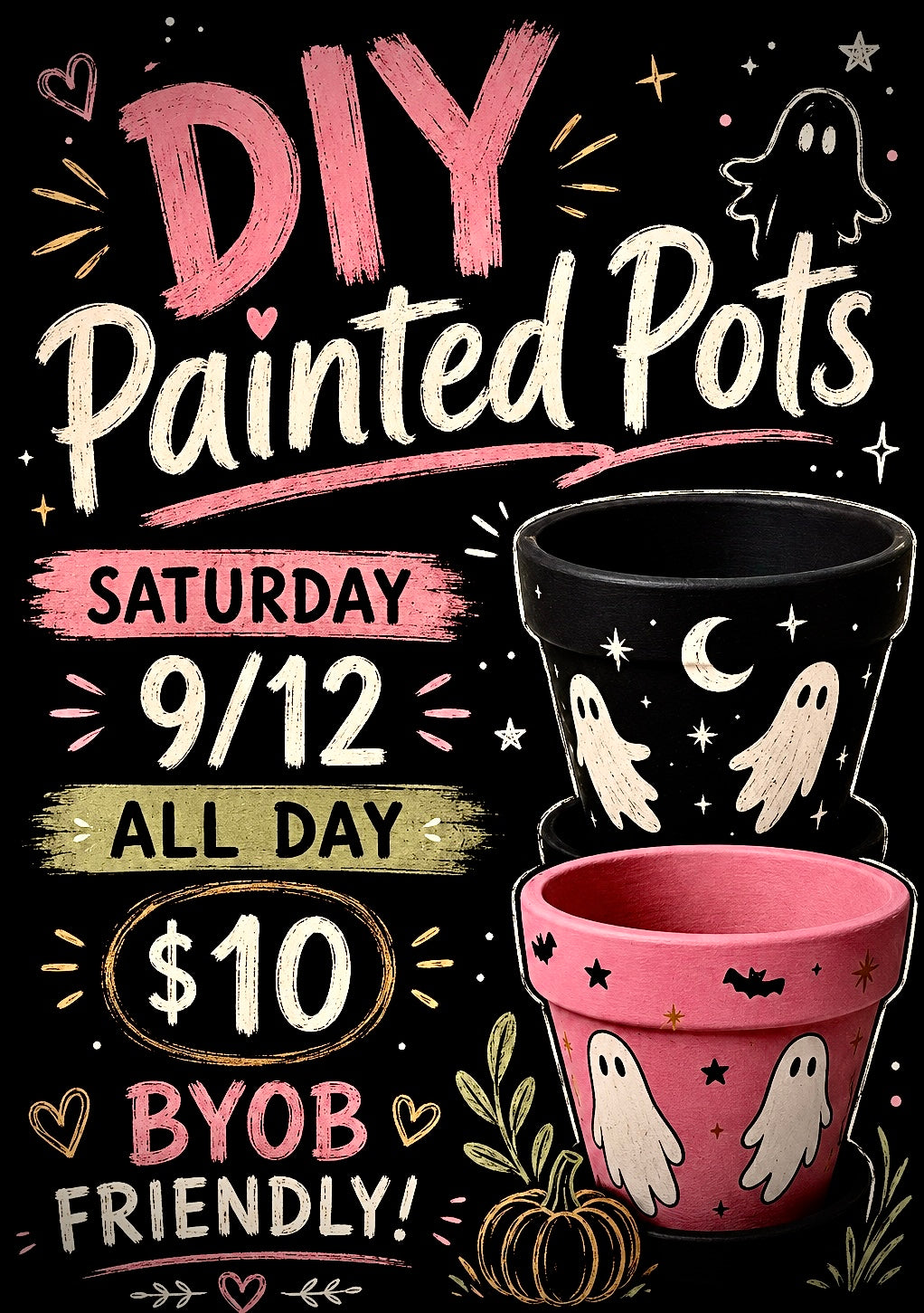 Sip & Paint Spooky Pots