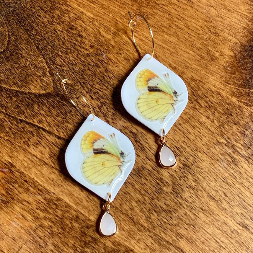 Yellow Butterfly Earrings
