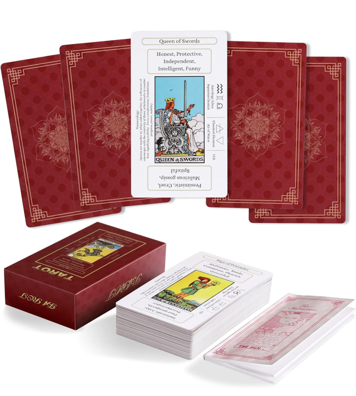 Beginner Tarot Deck With Keywords