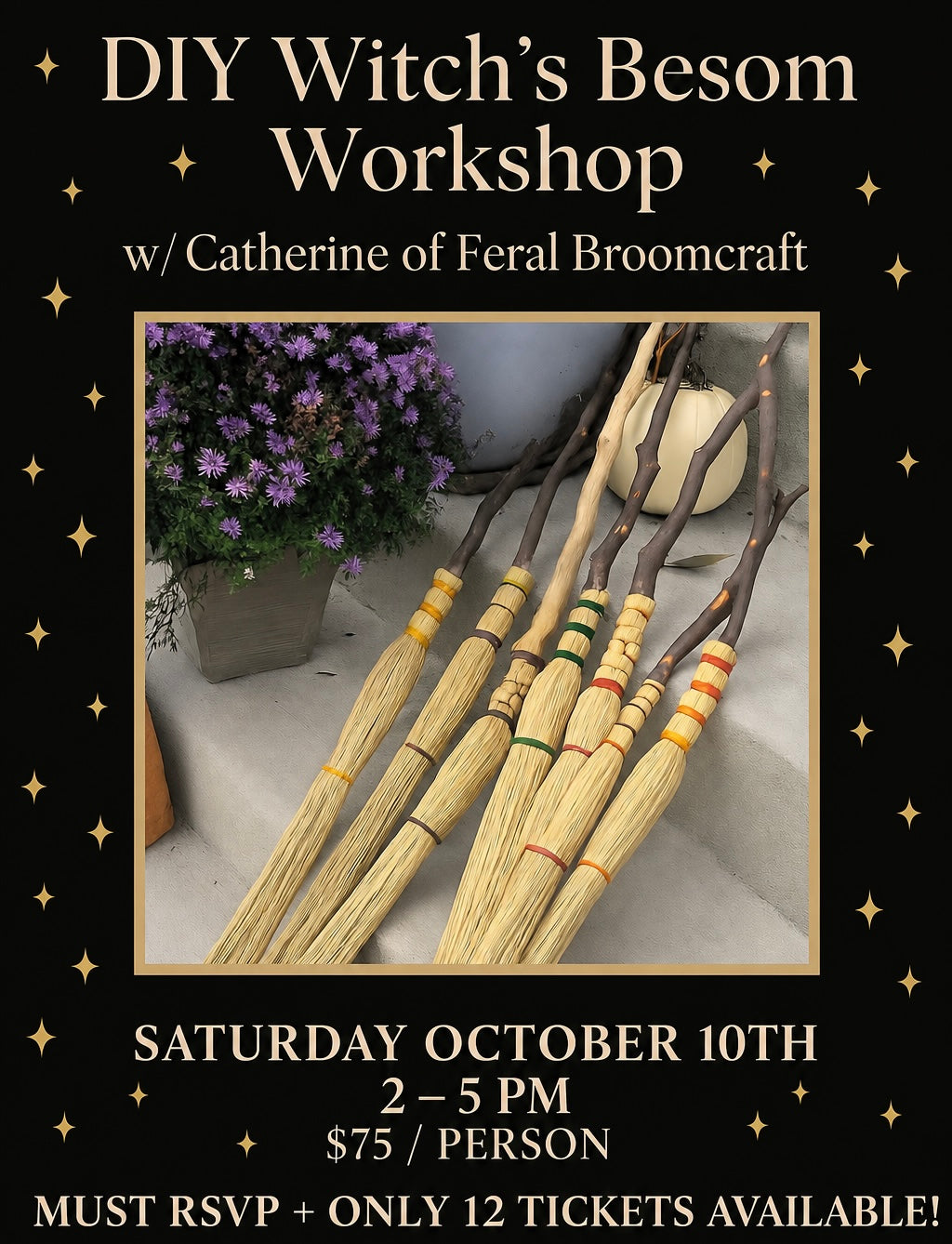 Witch’s Besom Workshop With Feral Broomcraft