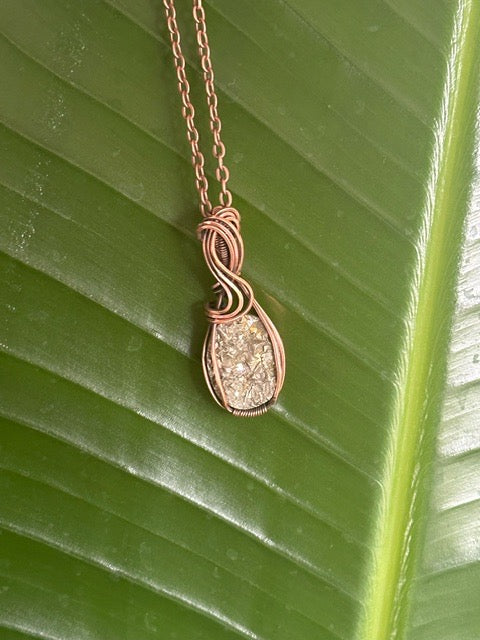 Pyrite in Copper Necklace