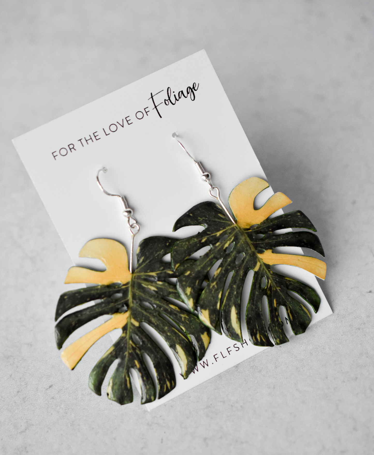 Monstera Thai Constellation Plant Earrings