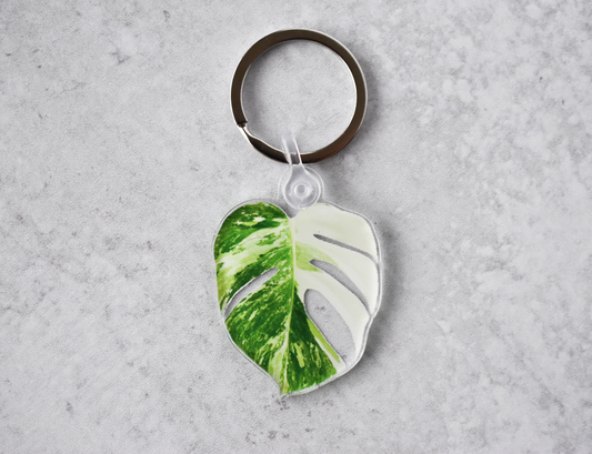 Acrylic Leaf Keychains: Half Moon Albo