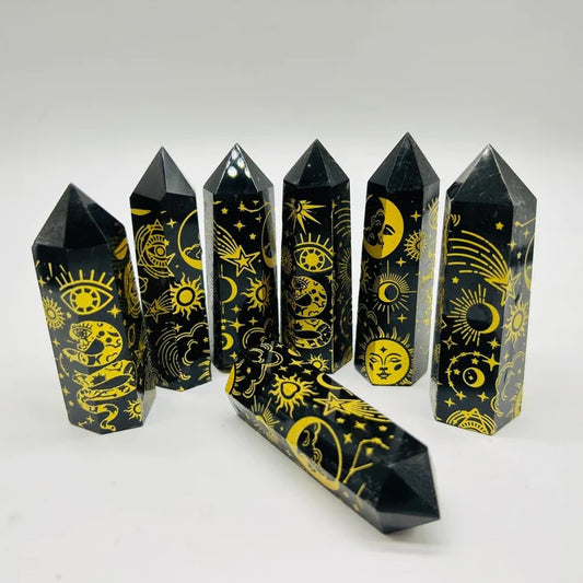 Celestial Black Obsidian Tower