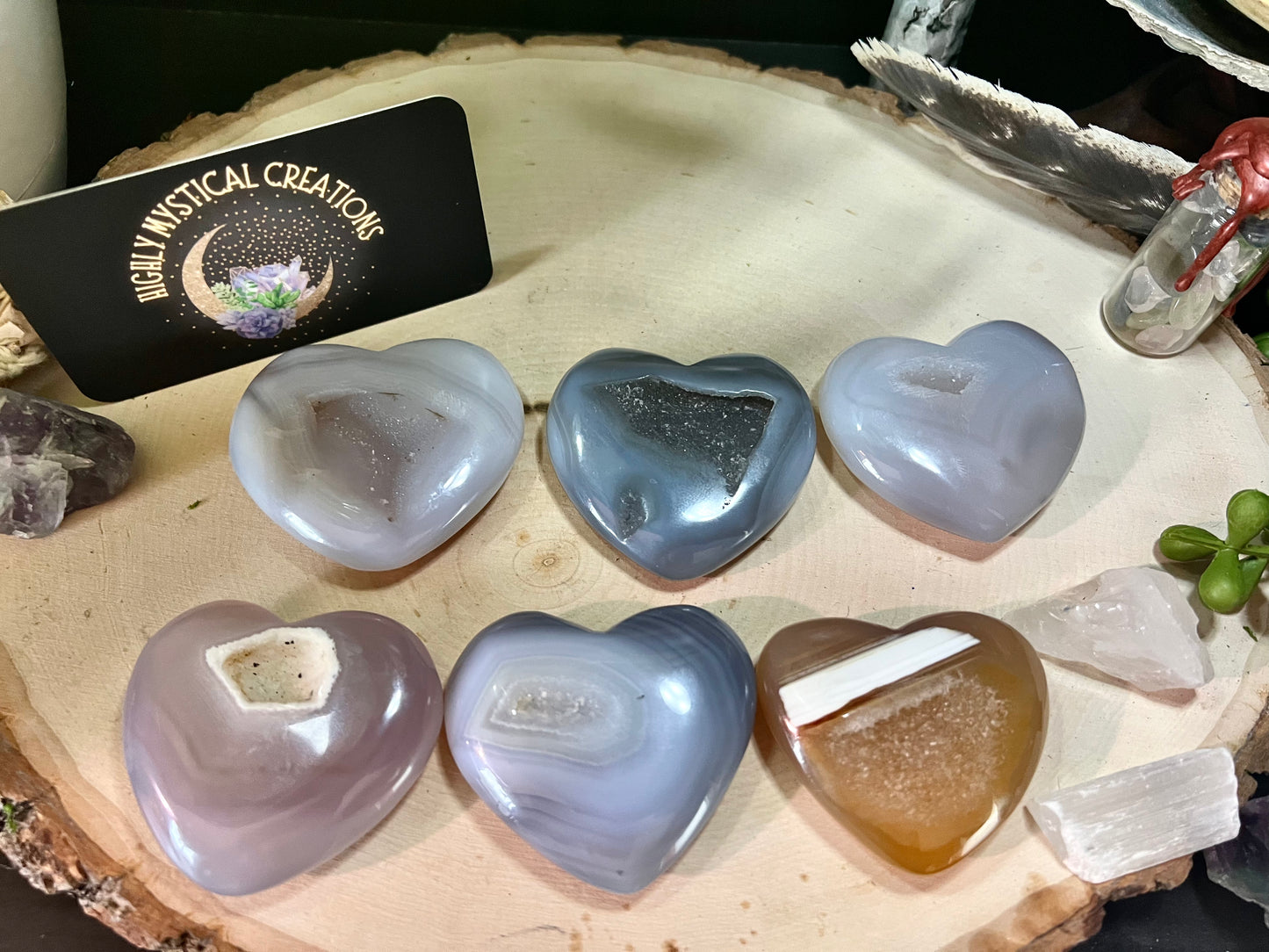 Druzy Agate Heart