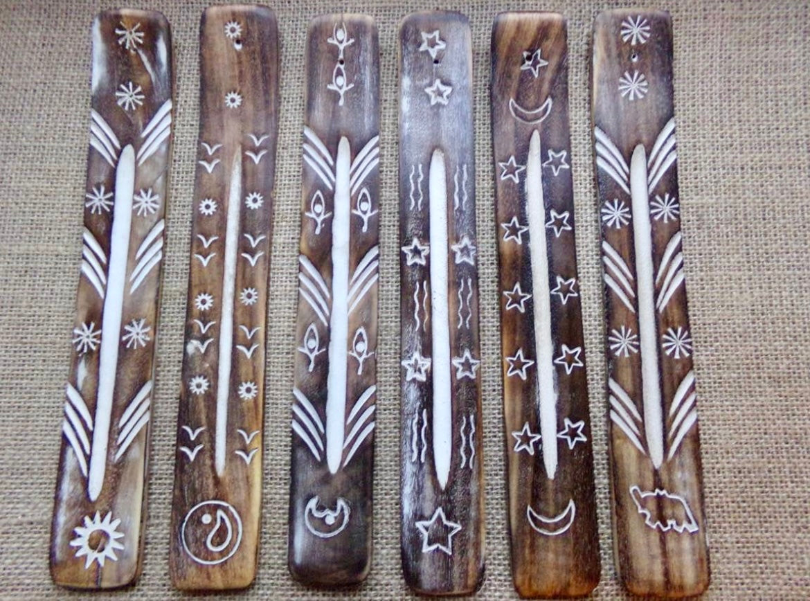 White Washed Incense Holder