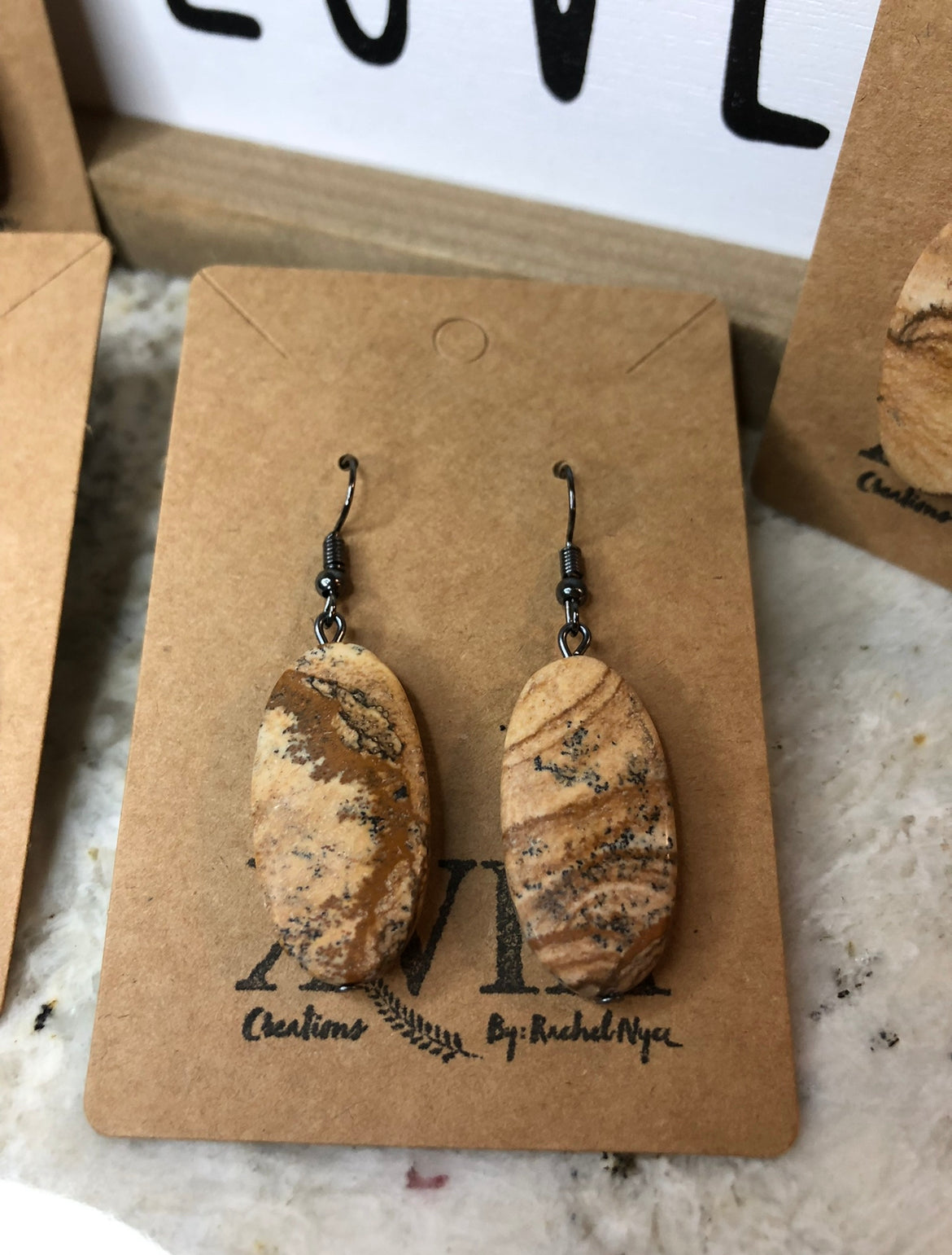 Picture Jasper Earrings