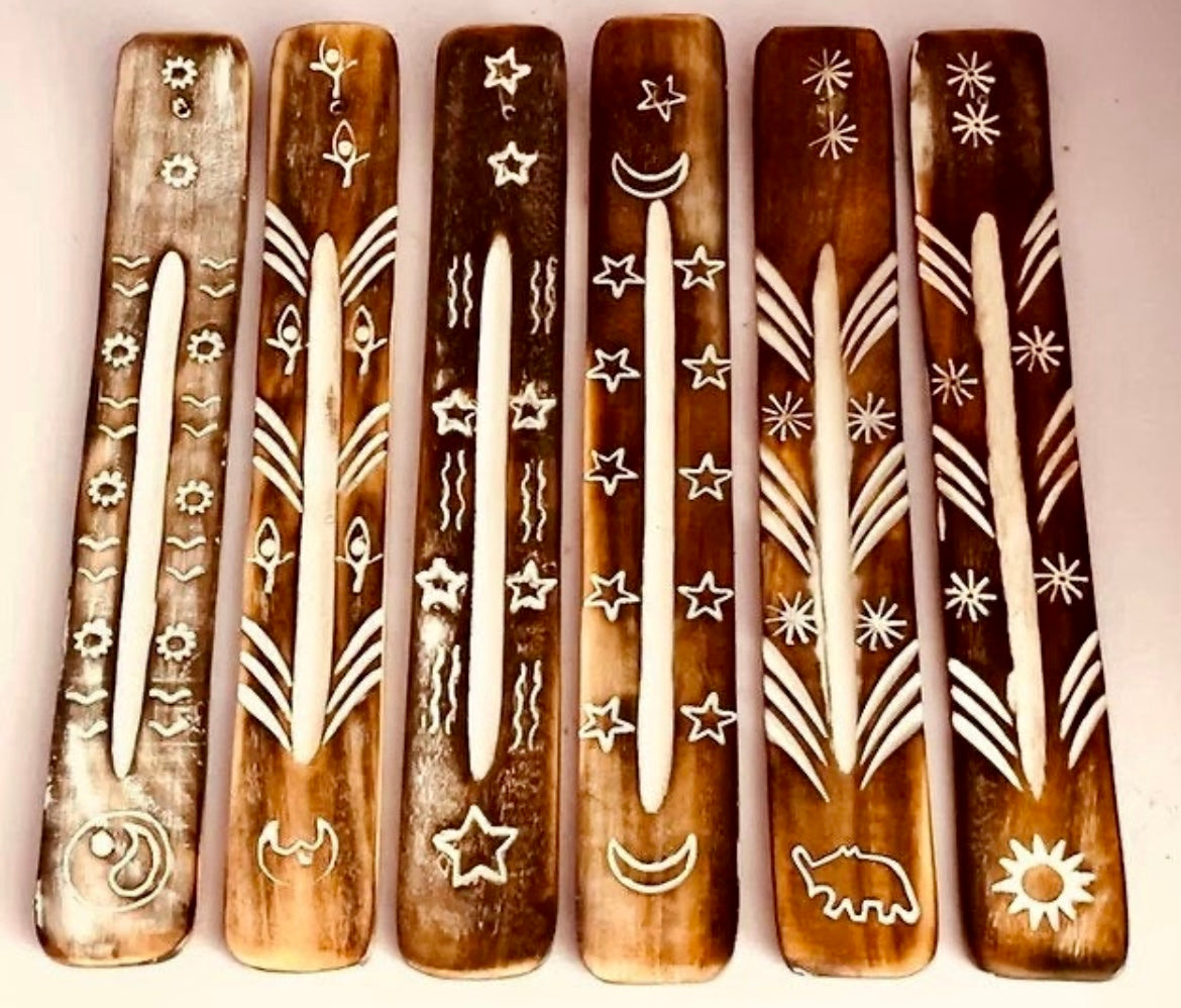 White Washed Incense Holder