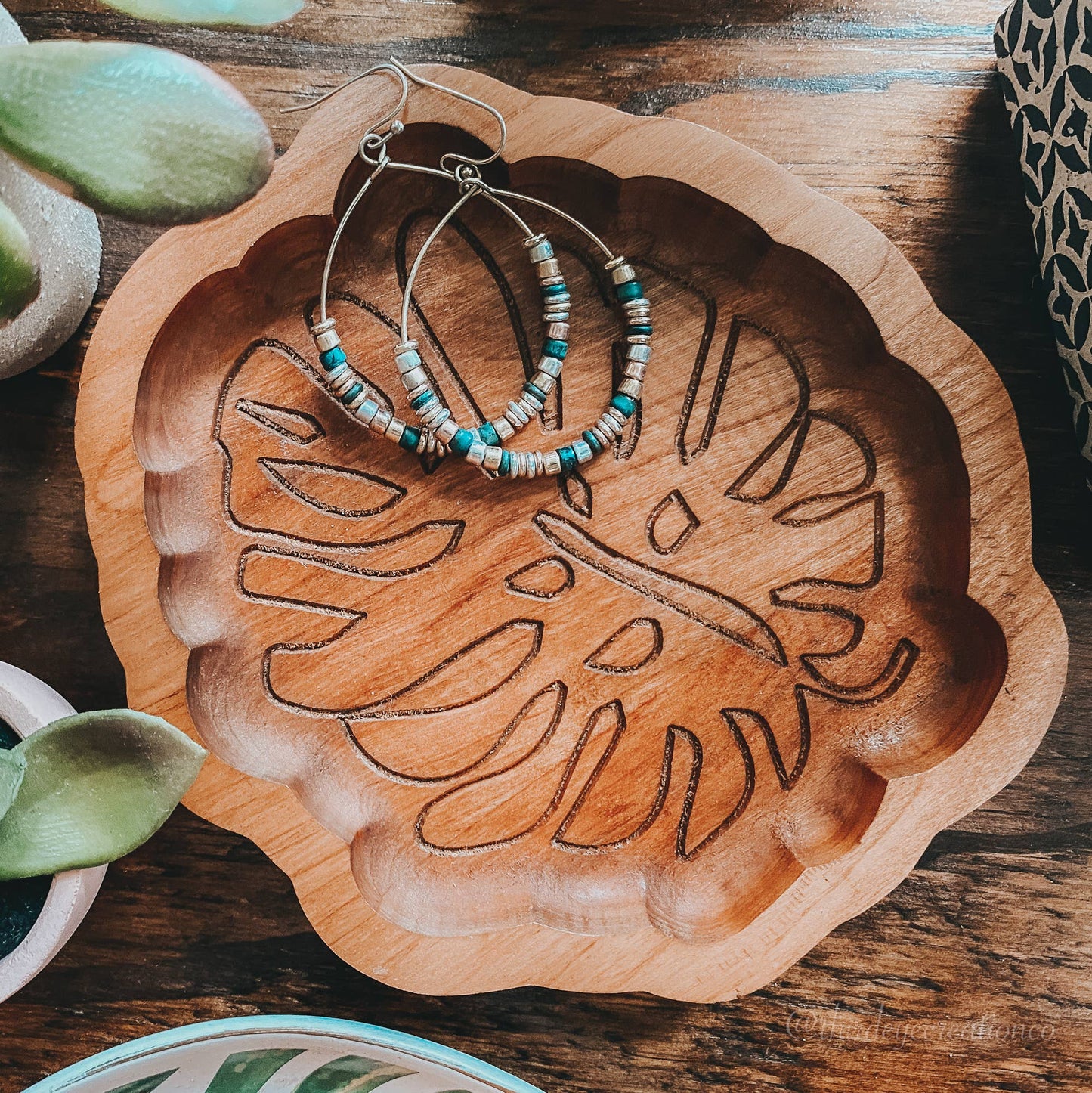 Plant Jewelry Tray, Organizer, Boho Home Decor: Natural