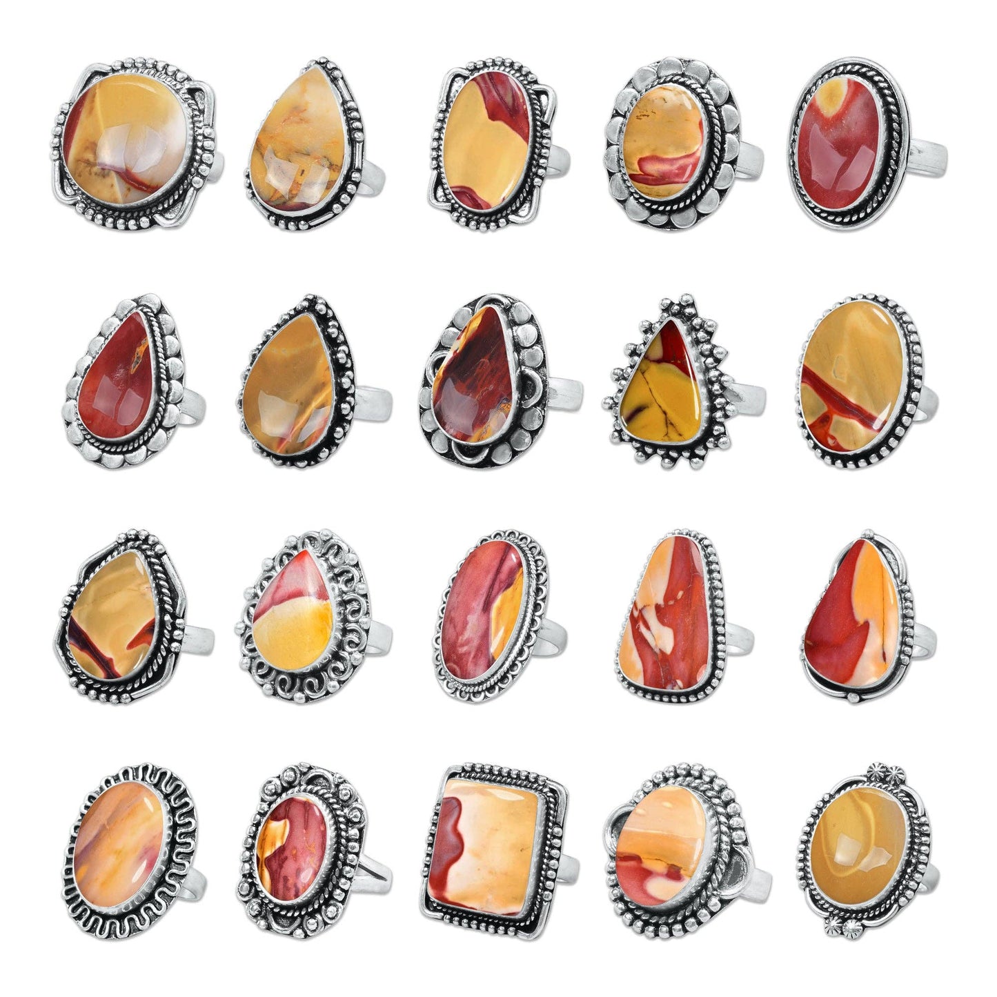 Silver Plated Crystal Rings