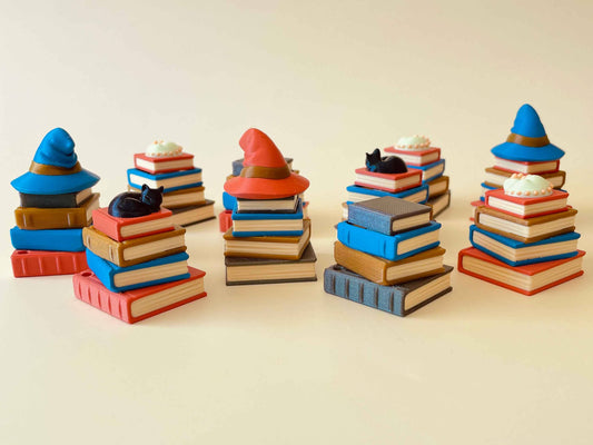 Books with Mage Hat