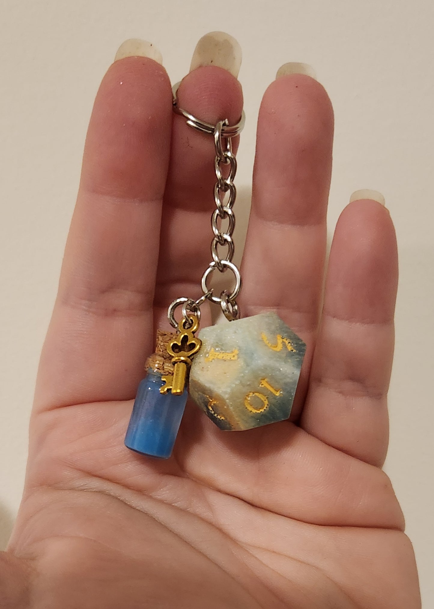 Resin Dice Keychain