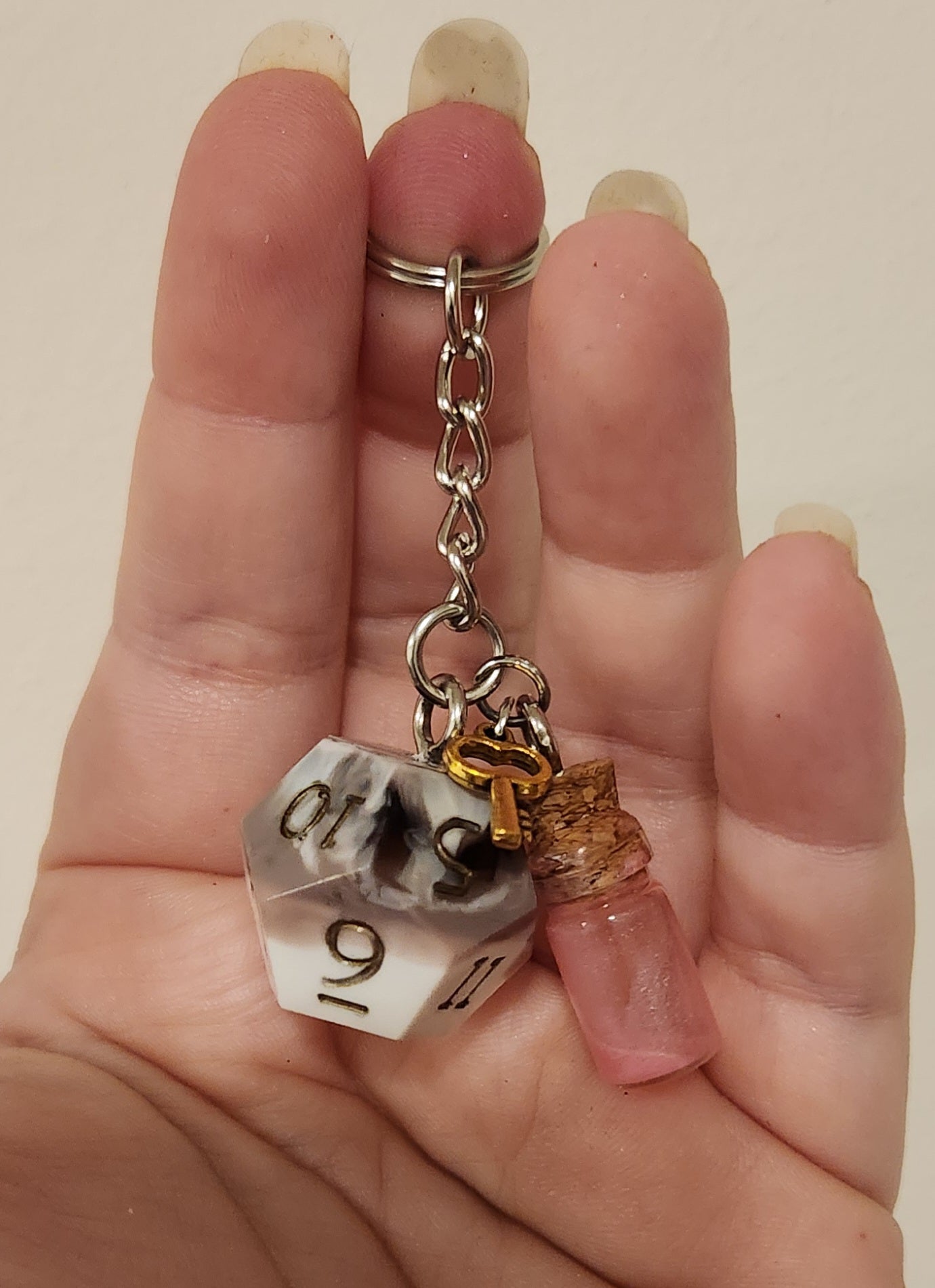 Resin Dice Keychain