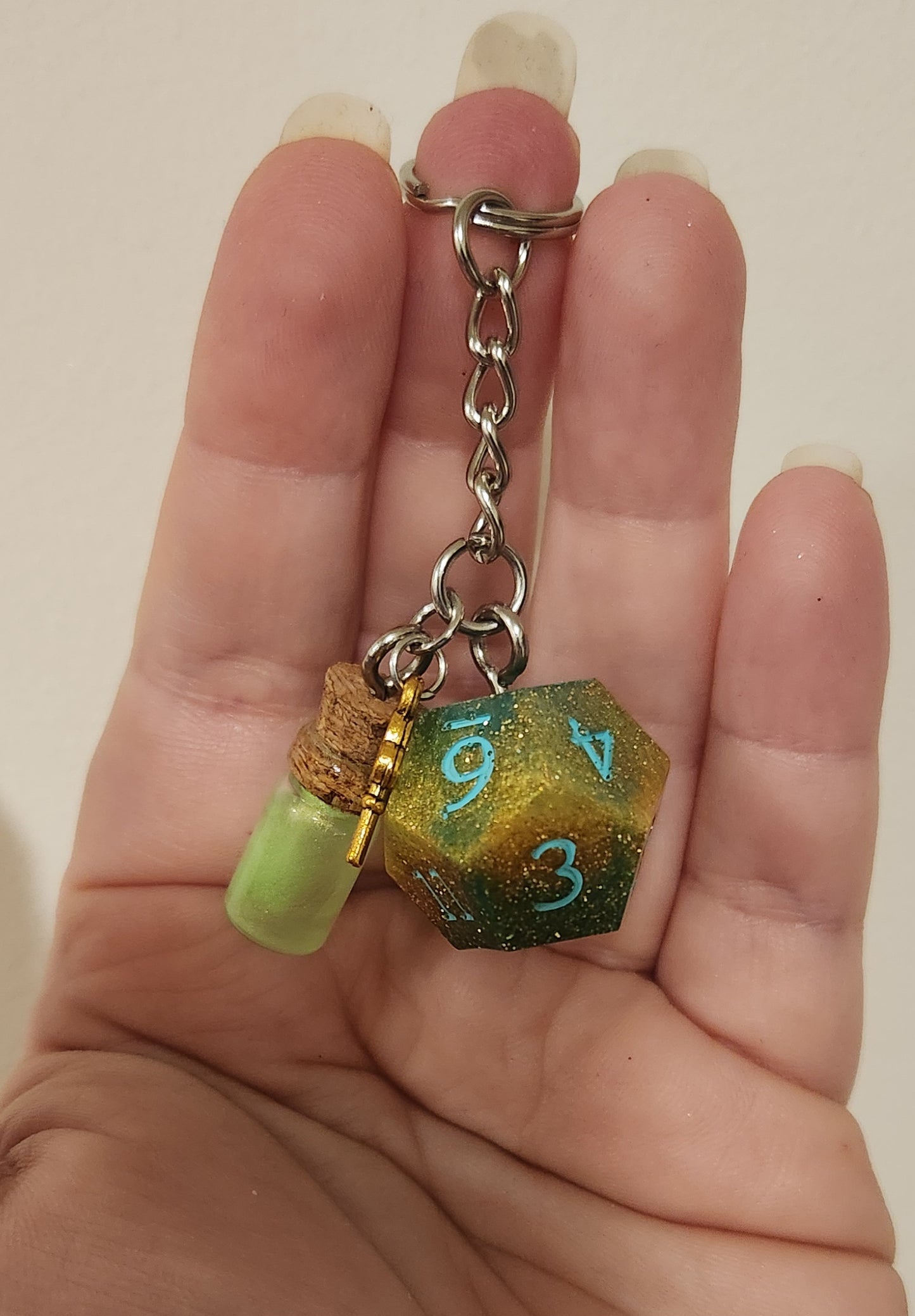 Resin Dice Keychain