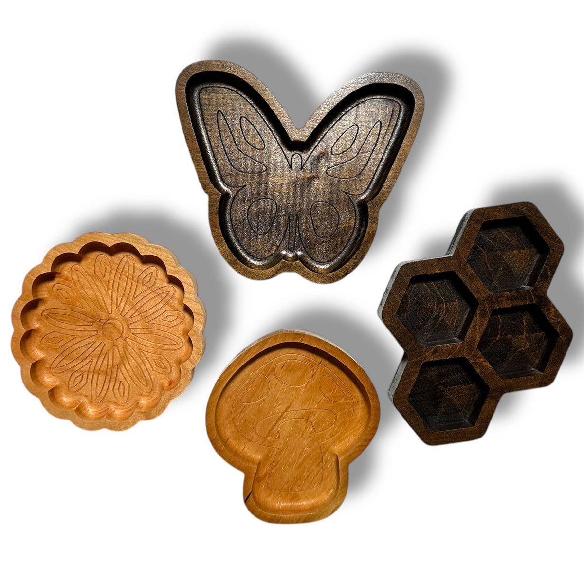 Honeycomb Jewelry Display Organizer, Whimsical Wood Tray: Natural