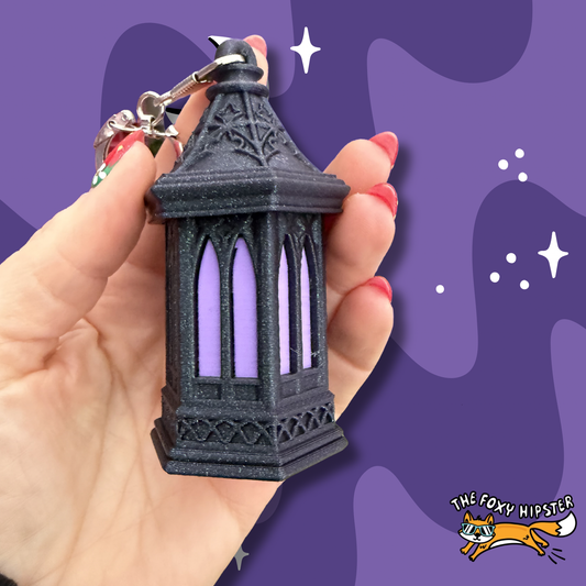 Gothic Lantern 3d Fidget Clicker Keychain