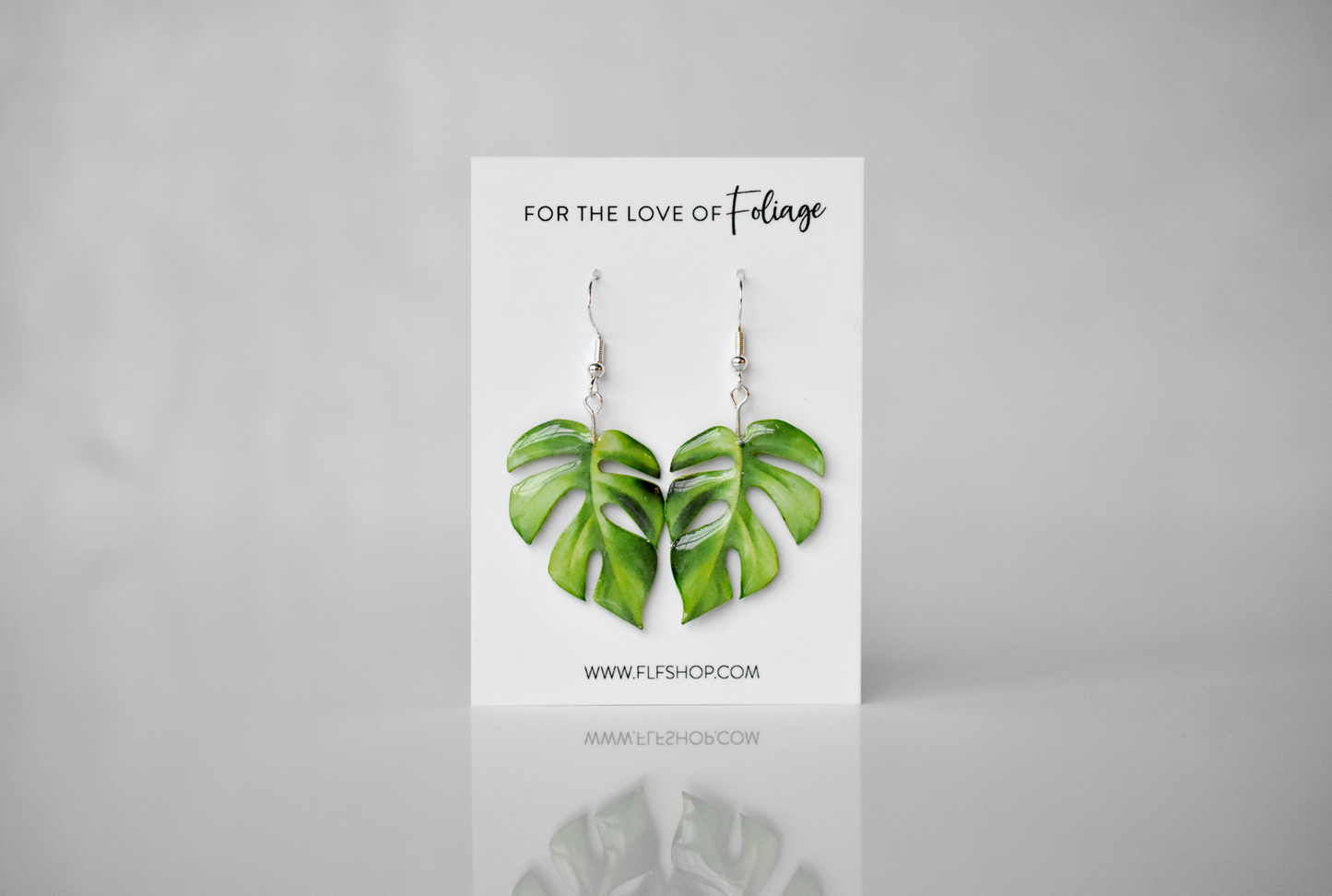 Rhaphidophora Tetrasperma “Mini Monstera” Plant Earrings