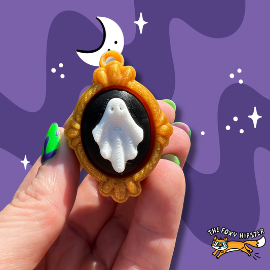 Ghost Frame Fidget Toy Clicker Keychain Bag Charm