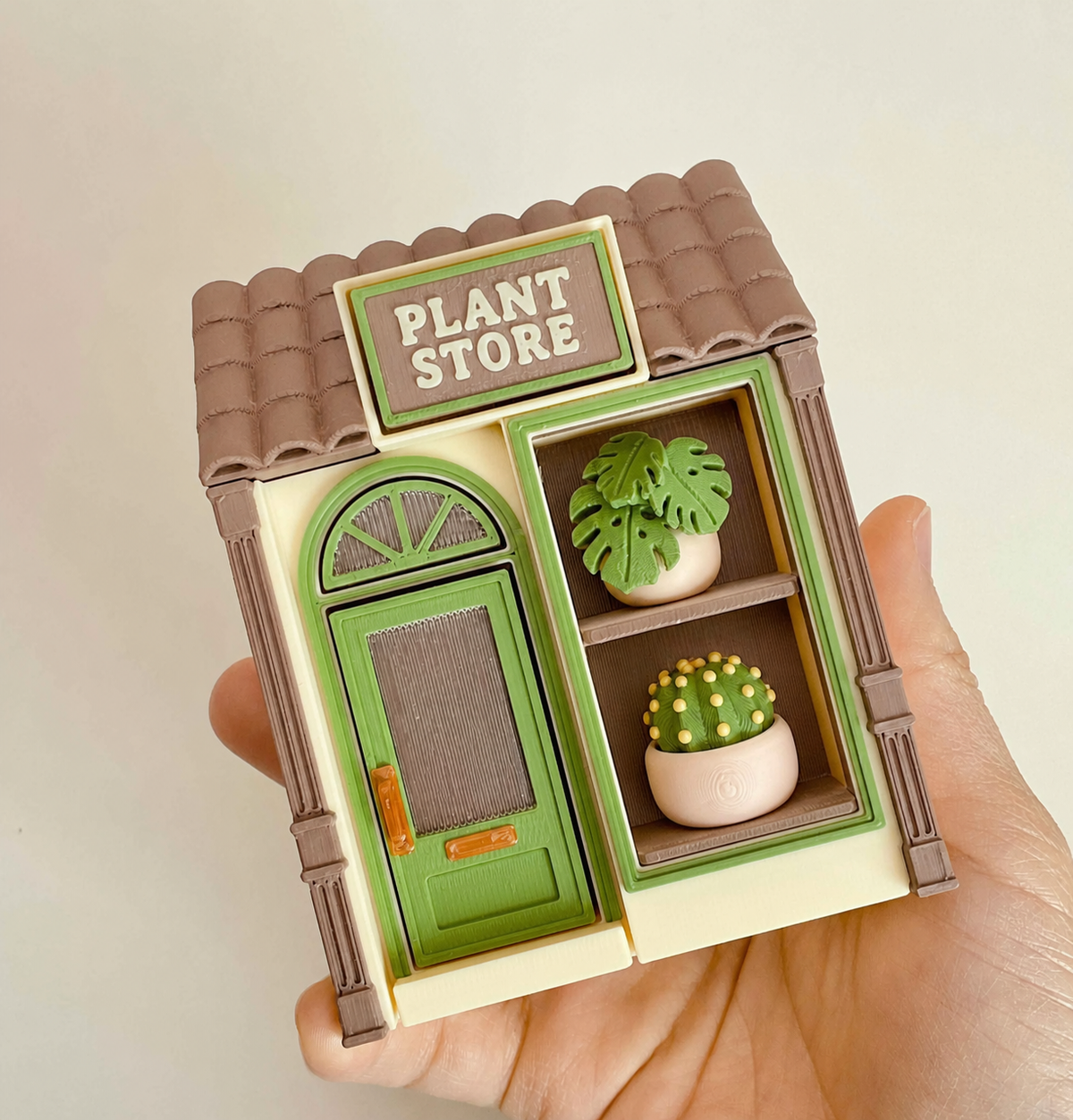 Plant Shop Clicker 3D Printed Fidget Keychain