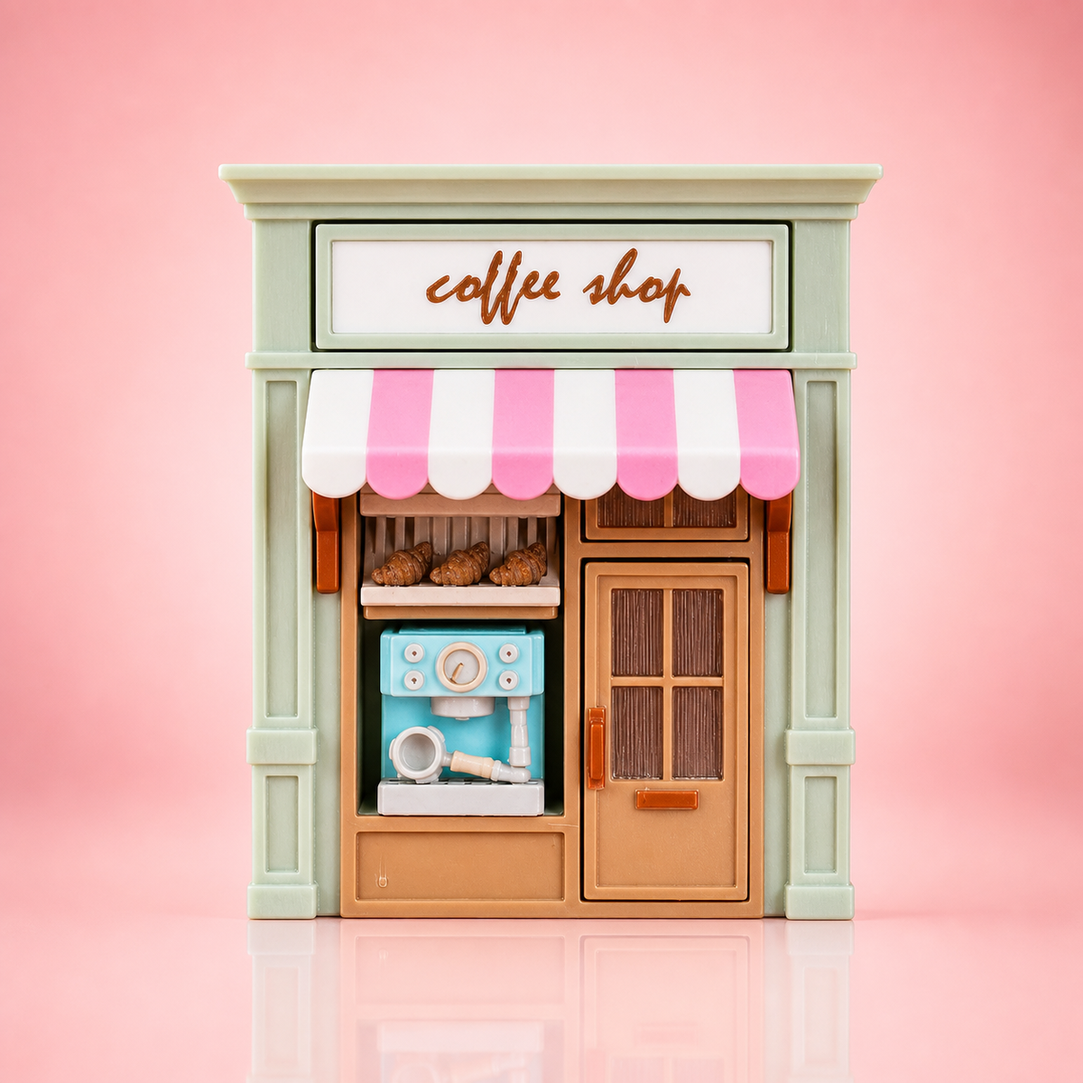 Coffee Shop Storefront Clicker 3D Printed Fidget Keychain
