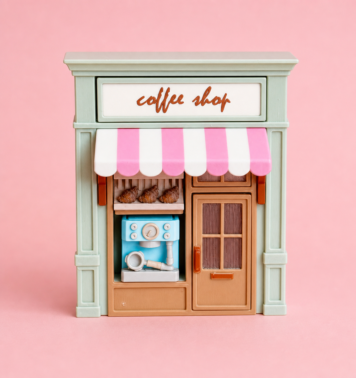Coffee Shop Storefront Clicker 3D Printed Fidget Keychain