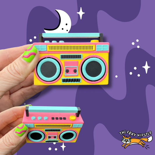 Boombox Fidget Clicker Keychain 2 Clicks