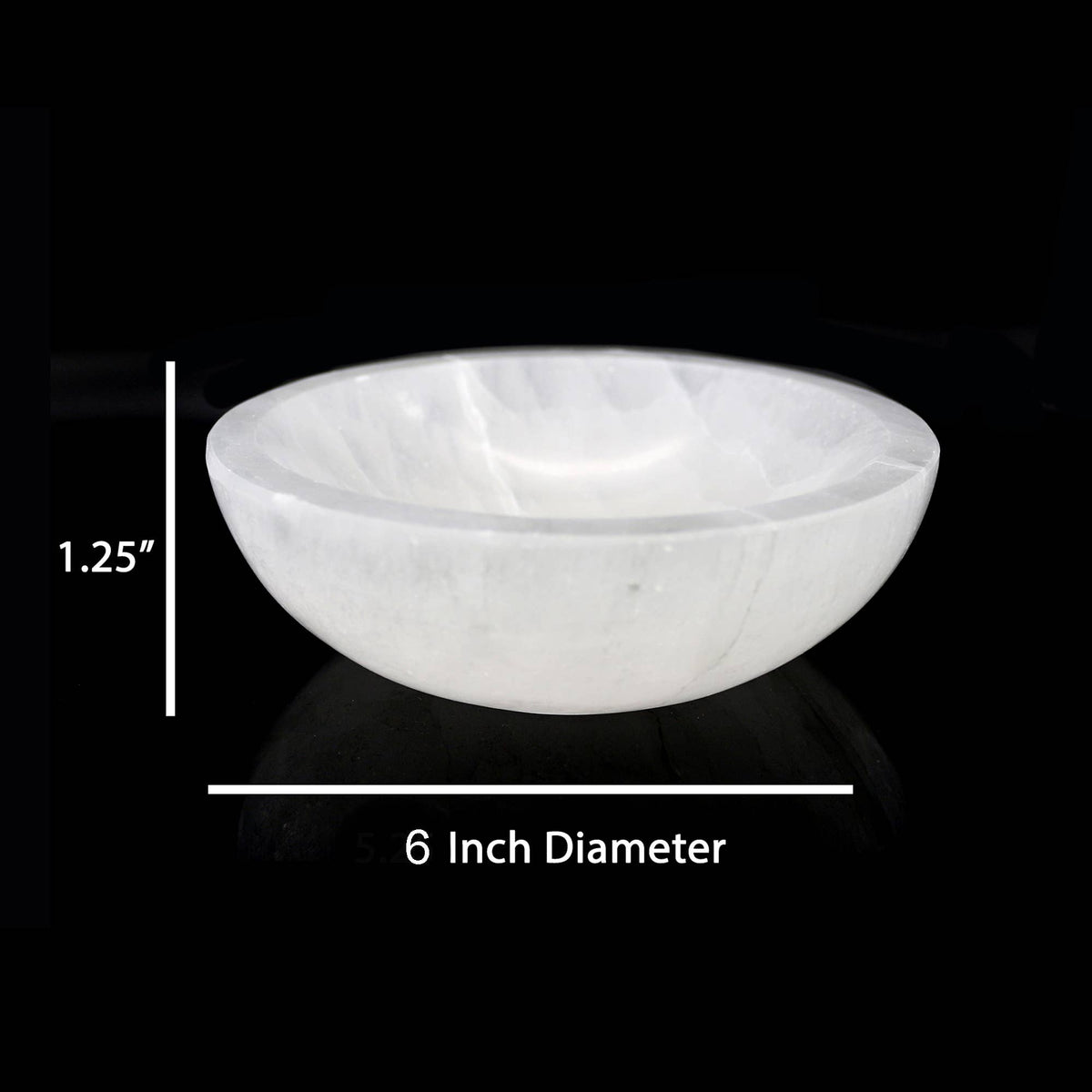 Selenite Smudge Bowl - Round (6 in.)