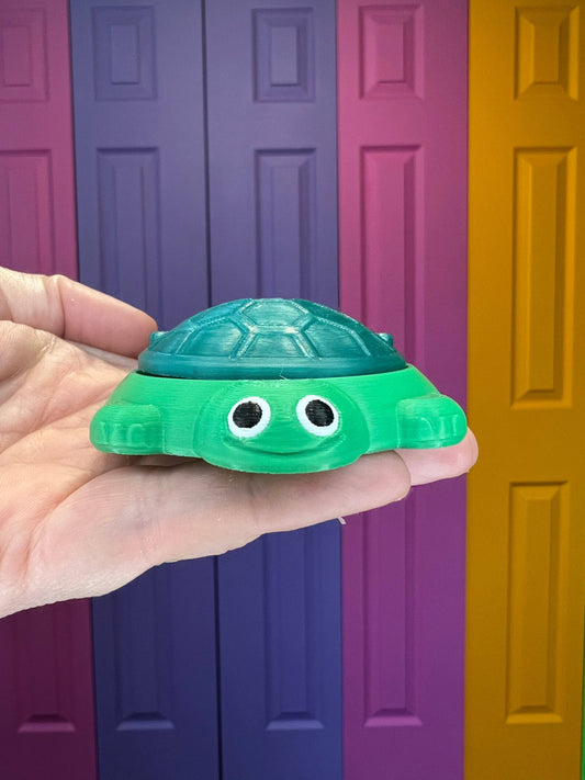 Turtle Childhood Sandbox Fidget Toy Clicker Keychain