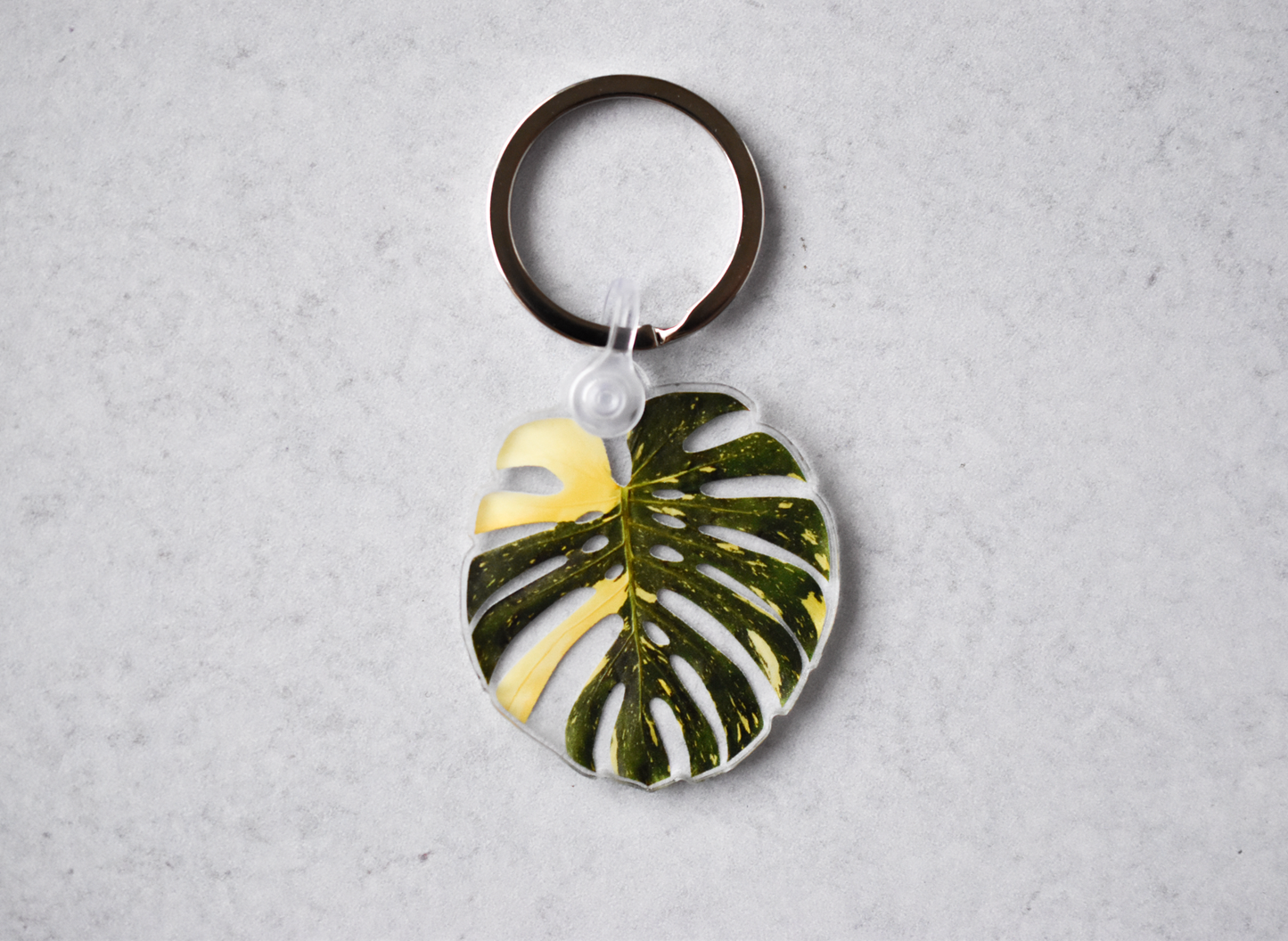 Acrylic Leaf Keychains: Half Moon Albo