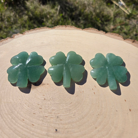 Green Aventurine 4 Leaf Clover