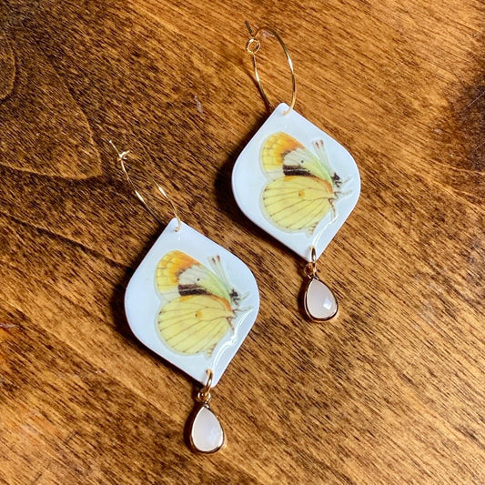 Yellow Butterfly Earrings