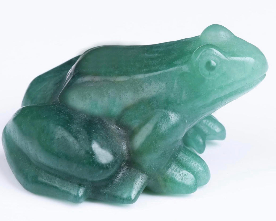 Green Aventurine Frog