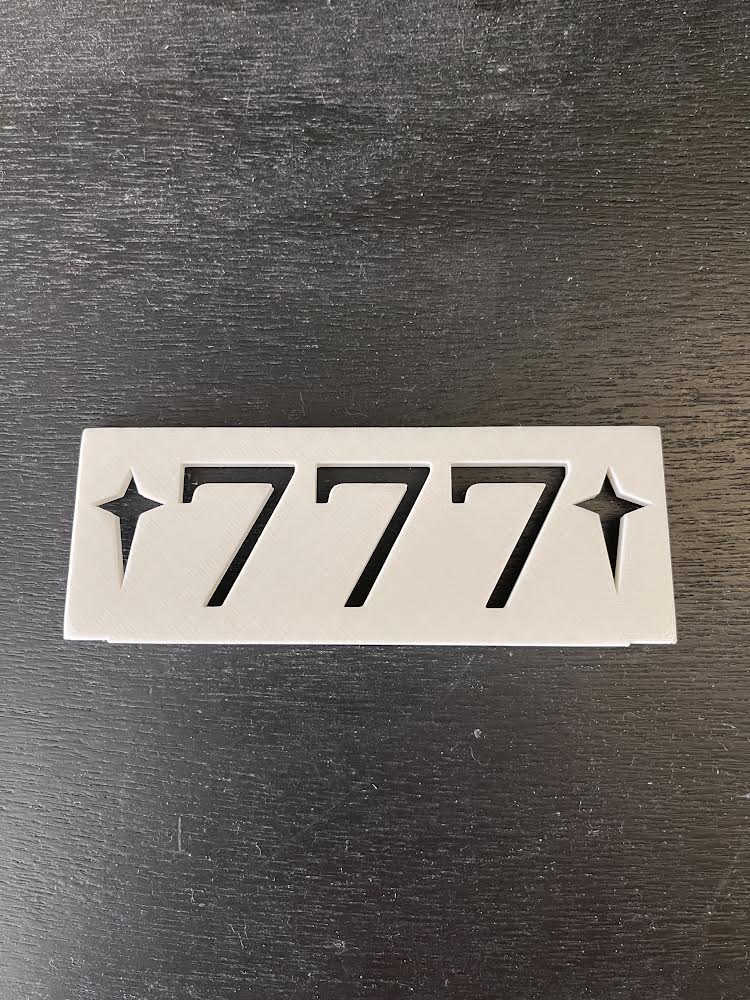 3D Printed Angel Number Sign