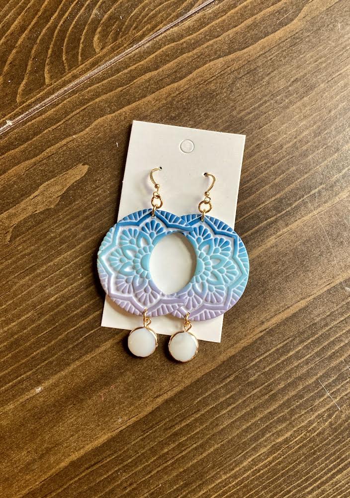 Ombre Moon Earrings