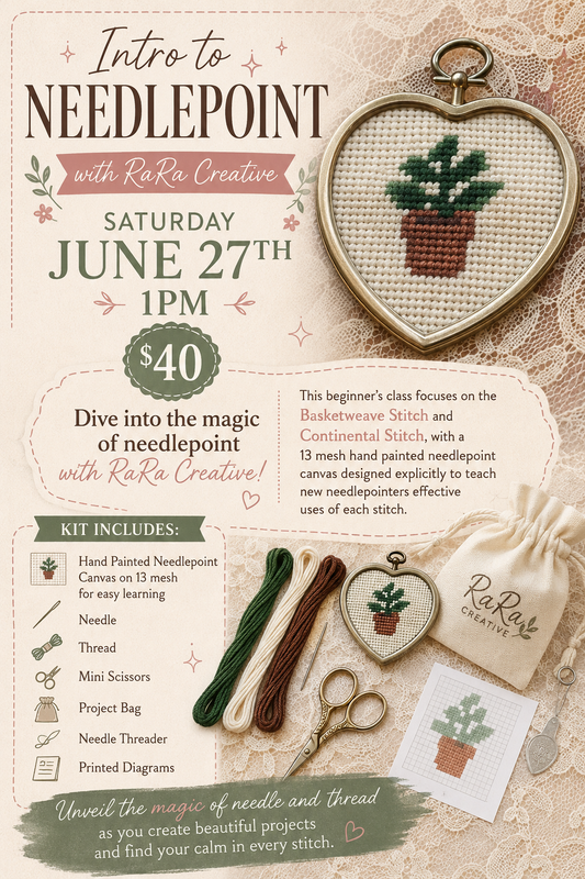 Needlepoint With RaRa Creative