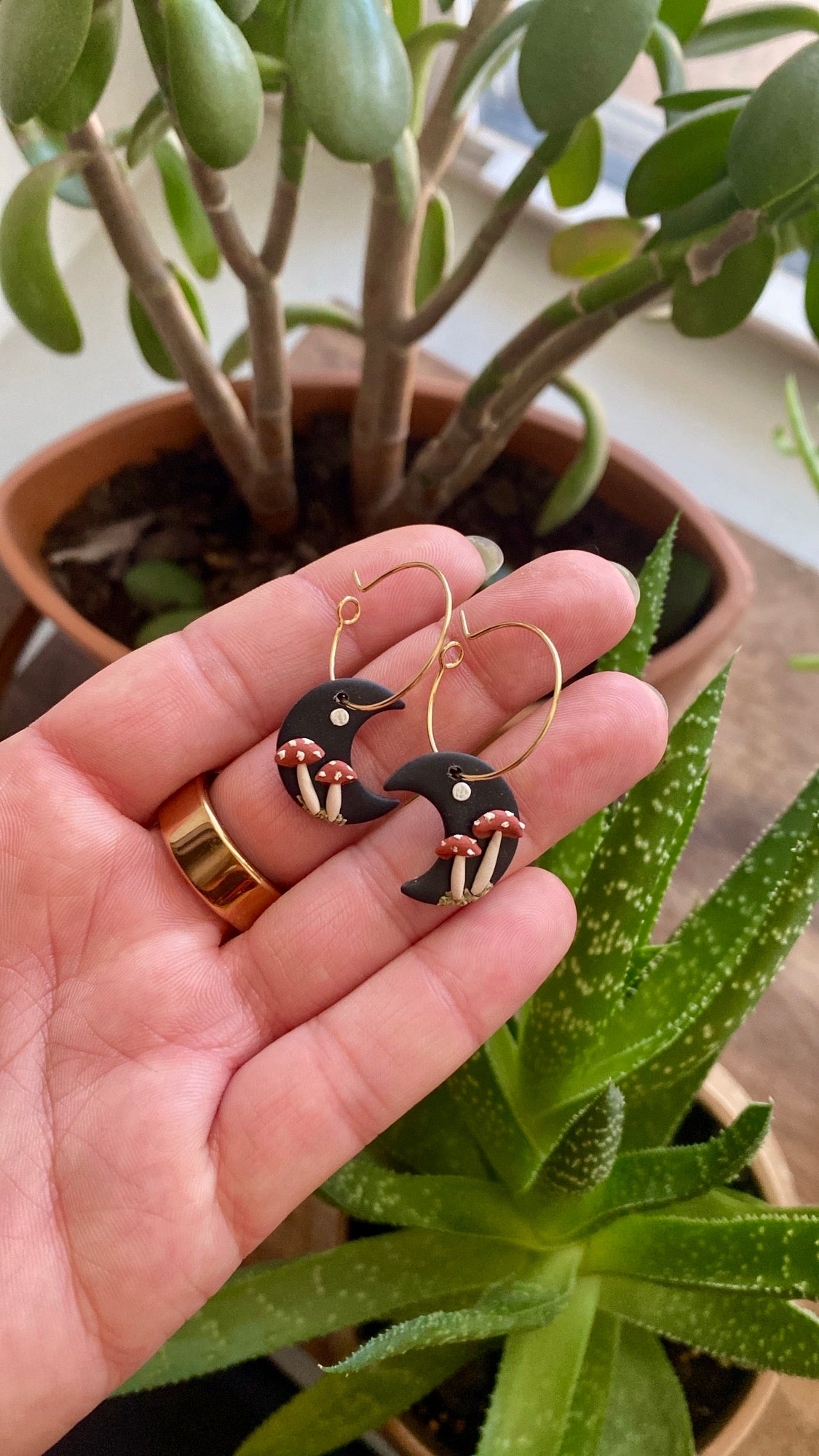 Mini Mushroom Earrings