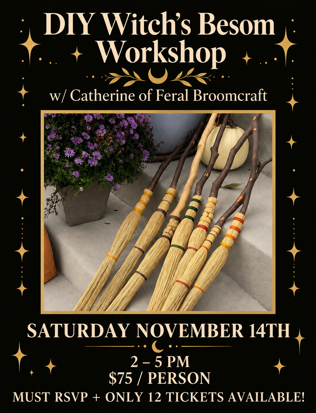 Witch’s Besom Workshop With Feral Broomcraft