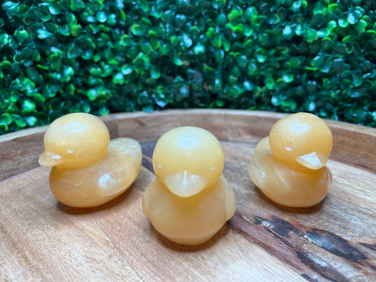 Large Orange Calcite Duck