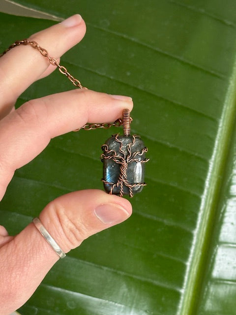 Labradorite Tree of Life Necklace