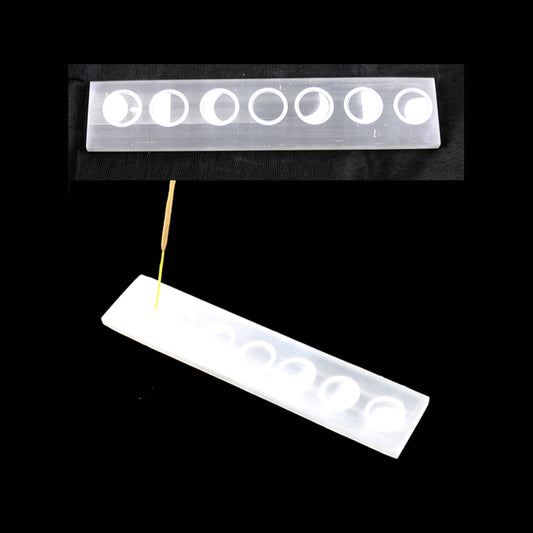 Selenite Incense Ash Catcher (8 in.) - The Moon