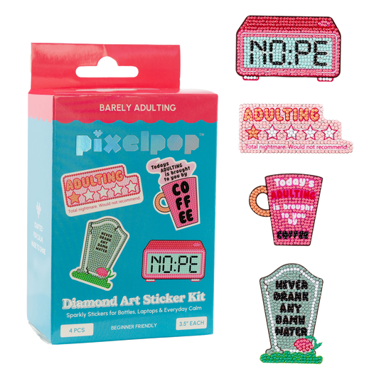 Diamond Art Sticker Pack — Barely Adulting
