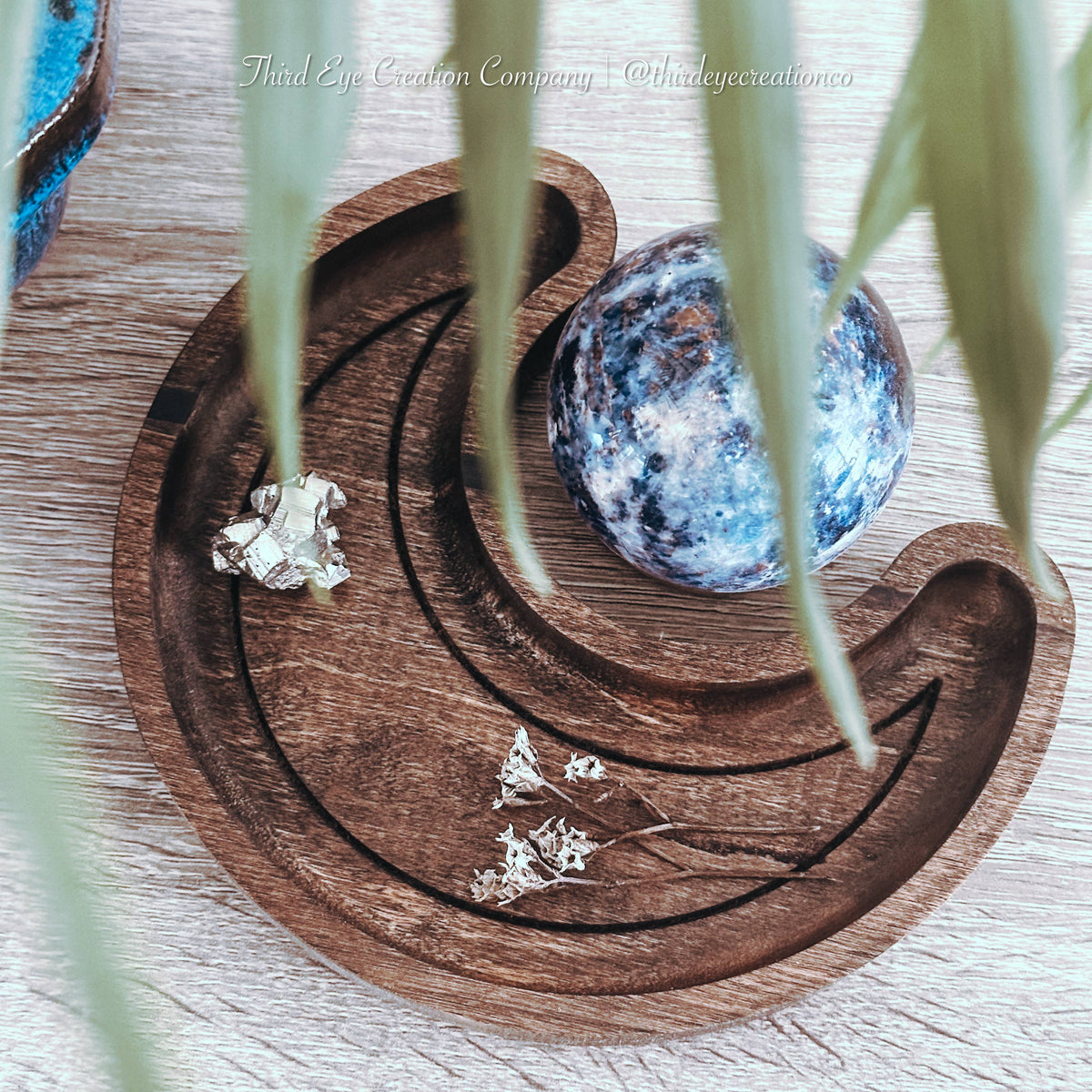 Crescent Moon, Witchy Jewelry Organizer: Walnut
