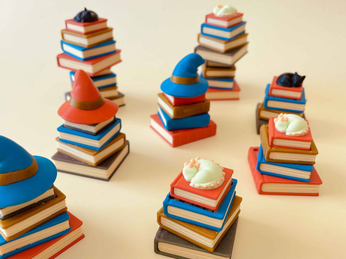 Books with Mage Hat