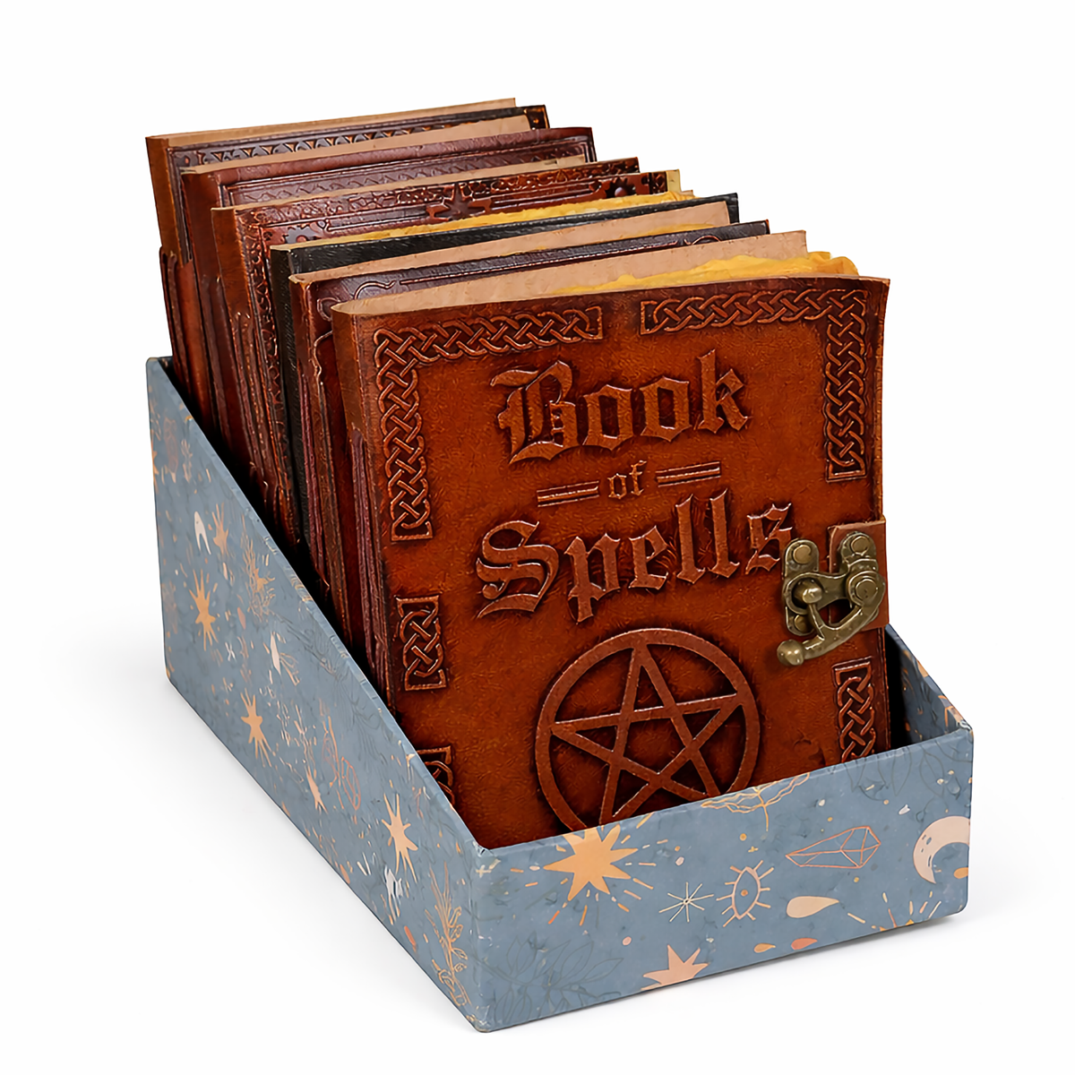 Leather Journal, Spells Embossed w/ Lock (5 x 7 in.)