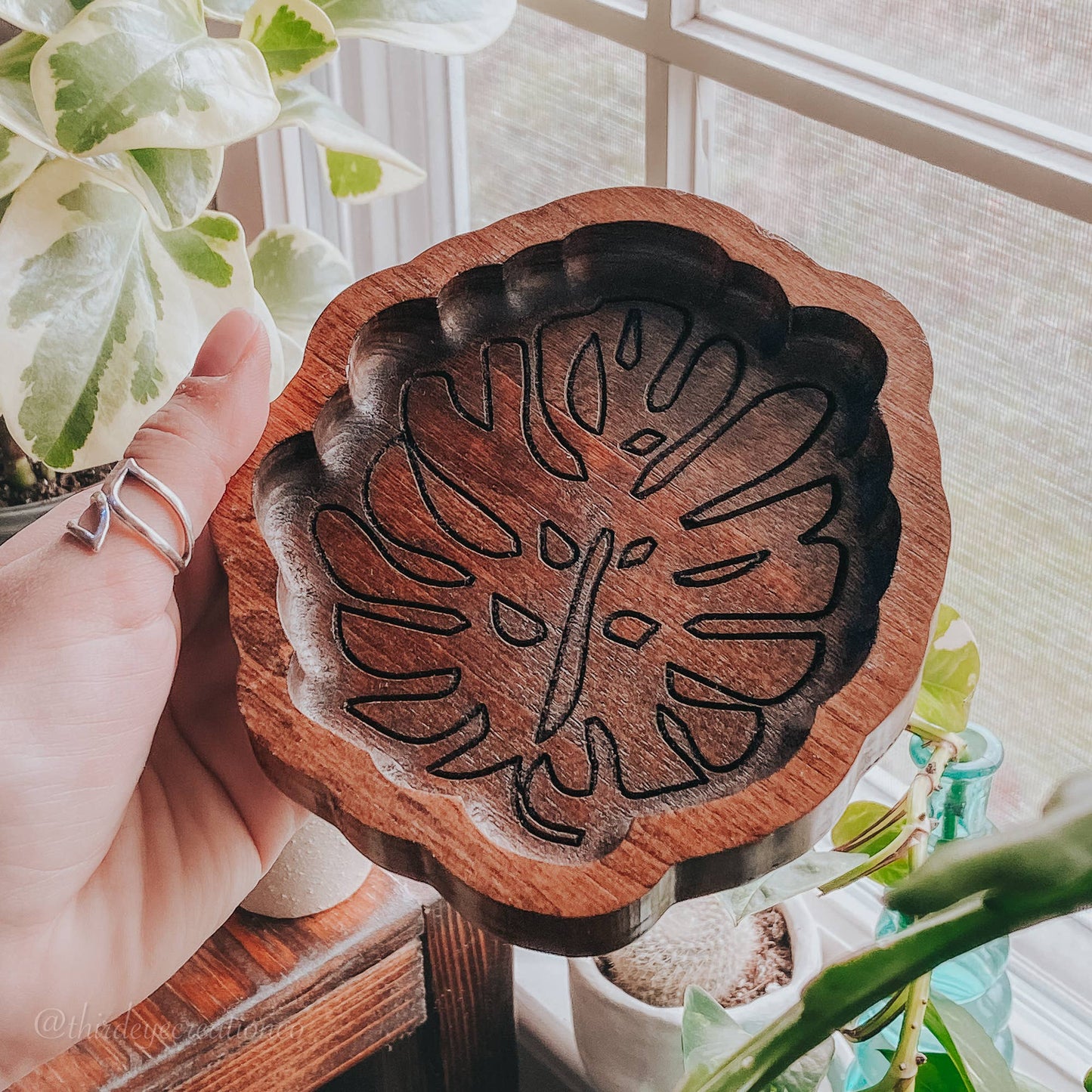 Plant Jewelry Tray, Organizer, Boho Home Decor: Natural