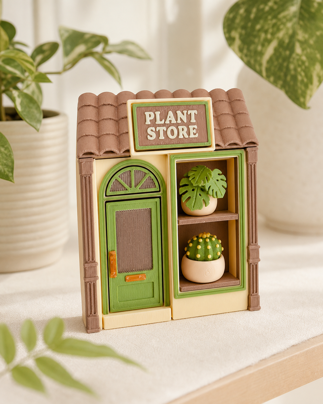 Plant Shop Clicker 3D Printed Fidget Keychain