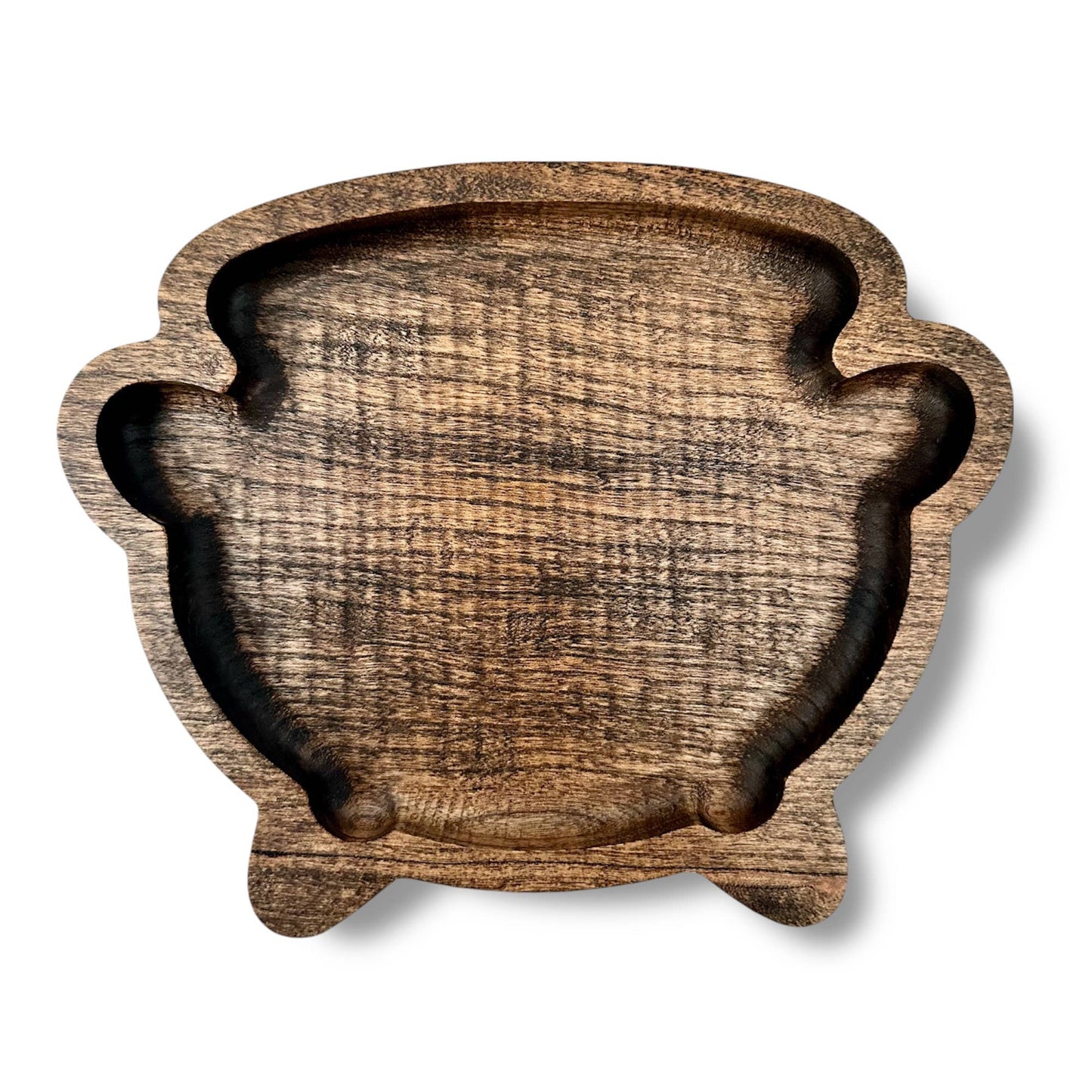 Cauldron Catchall Tray, Wooden Jewelry Dish, Mystic Decor: Black